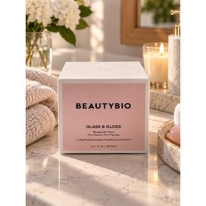 BeautyBio Glass & Gloss Megawatt Glow Pro-Facial 2-Step Treatment 2x1oz NEW